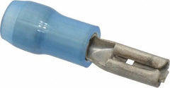 Thomas & Betts - 16 to 14 AWG, Nylon, Fully Insulated, Female Wire Disconnect - 0.11 Inch Wide Tab, Blue, RoHS Compliant, UL 94 V-2 - Exact Tool & Supply