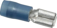 Thomas & Betts - 16 to 14 AWG, Nylon, Fully Insulated, Female Wire Disconnect - 3/16 Inch Wide Tab, Blue, CSA Certified, RoHS Compliant, UL 94 V-2, UL File E66716, UL Listed - Exact Tool & Supply