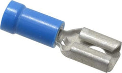 Thomas & Betts - 16 to 14 AWG, Vinyl, Fully Insulated, Female Wire Disconnect - 1/4 Inch Wide Tab, Blue, CSA Certified, RoHS Compliant, UL 94 V-0, UL File E66716, UL Listed - Exact Tool & Supply