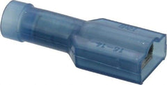 Thomas & Betts - 16 to 14 AWG, Nylon, Fully Insulated, Female Wire Disconnect - 1/4 Inch Wide Tab, Blue, CSA Certified, RoHS Compliant, UL 94 V-2, UL File E66716, UL Listed - Exact Tool & Supply