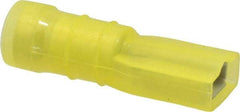 Thomas & Betts - 12 to 10 AWG, Nylon, Fully Insulated, Female Wire Disconnect - 1/4 Inch Wide Tab, Yellow, CSA Certified, RoHS Compliant, UL 94 V-2, UL File E66716, UL Listed - Exact Tool & Supply