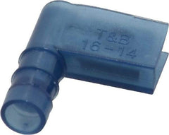 Thomas & Betts - 16 to 14 AWG, Nylon, Fully Insulated, Female Wire Disconnect - 1/4 Inch Wide Tab, Blue, CSA Certified, RoHS Compliant, UL 94 V-2, UL File E66716, UL Listed - Exact Tool & Supply