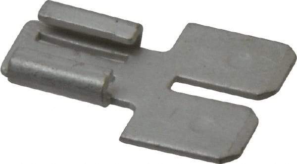 Thomas & Betts - 22 to 18 AWG, Noninsulated, Male Wire Disconnect - Silver, 1/4 Inch Wide Tab, RoHS Compliant, UL 94 V-0 - Exact Tool & Supply