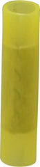 Thomas & Betts - 12 to 10 AWG Compatible, Nylon Fully Insulated, Crimp-On Butt Splice Terminal - 2 Wire Entries, Copper Contacts, Tin Contact Plating, 1.26" OAL, Yellow - Exact Tool & Supply