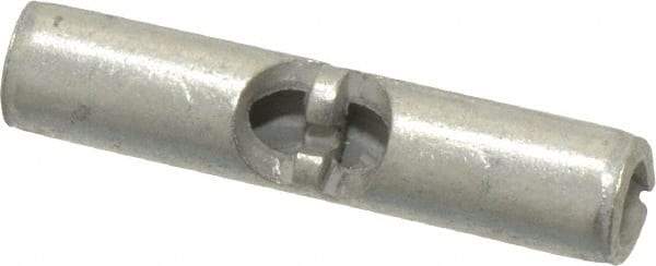 Thomas & Betts - 22 to 18 AWG Compatible, Noninsulated, Crimp-On Butt Splice Terminal - 2 Wire Entries, Copper Contacts, Tin Contact Plating, 0.62" OAL, Red - Exact Tool & Supply