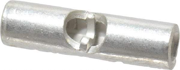 Thomas & Betts - 16 to 14 AWG Compatible, Noninsulated, Crimp-On Butt Splice Terminal - 2 Wire Entries, Copper Contacts, Tin Contact Plating, 0.62" OAL, Blue - Exact Tool & Supply
