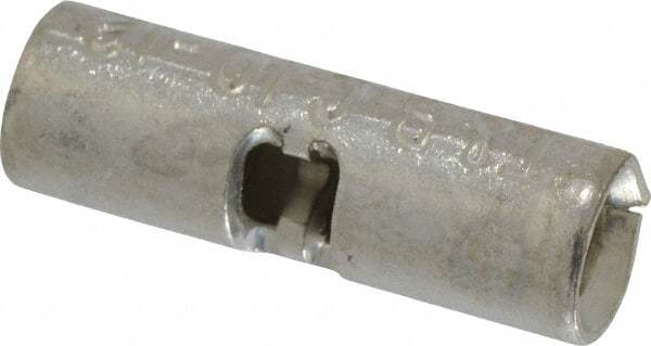 Thomas & Betts - 12 to 10 AWG Compatible, Noninsulated, Crimp-On Butt Splice Terminal - 2 Wire Entries, Copper Contacts, Tin Contact Plating, 0.72" OAL, Yellow - Exact Tool & Supply