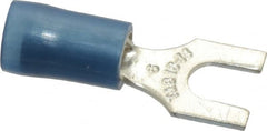 Thomas & Betts - #6 Stud, 18 to 14 AWG Compatible, Partially Insulated, Crimp Connection, Standard Fork Terminal - Exact Tool & Supply