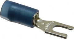 Thomas & Betts - #6 Stud, 18 to 14 AWG Compatible, Partially Insulated, Crimp Connection, Locking Fork Terminal - Exact Tool & Supply