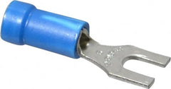 Thomas & Betts - #6 Stud, 18 to 14 AWG Compatible, Partially Insulated, Crimp Connection, Standard Fork Terminal - Exact Tool & Supply
