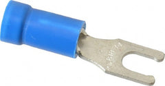 Thomas & Betts - #6 Stud, 18 to 14 AWG Compatible, Partially Insulated, Crimp Connection, Locking Fork Terminal - Exact Tool & Supply