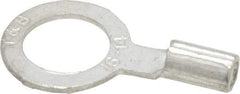 Thomas & Betts - 18-14 AWG Noninsulated Crimp Connection D Shaped Ring Terminal - 5/16" Stud, 0.93" OAL x 1/2" Wide, Tin Plated Copper Contact - Exact Tool & Supply
