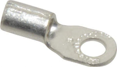 Thomas & Betts - 12-10 AWG Noninsulated Crimp Connection D Shaped Ring Terminal - #8 Stud, 0.82" OAL x 0.31" Wide, Tin Plated Copper Contact - Exact Tool & Supply
