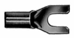 Thomas & Betts - 1/4" Stud, 18 to 14 AWG Compatible, Noninsulated, Crimp Connection, Standard Fork Terminal - Exact Tool & Supply