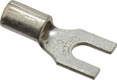 Thomas & Betts - #8 Stud, 12 to 10 AWG Compatible, Noninsulated, Crimp Connection, Standard Fork Terminal - Exact Tool & Supply