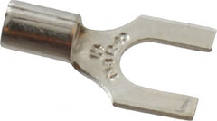 Thomas & Betts - 1/4" Stud, 12 to 10 AWG Compatible, Noninsulated, Crimp Connection, Standard Fork Terminal - Exact Tool & Supply