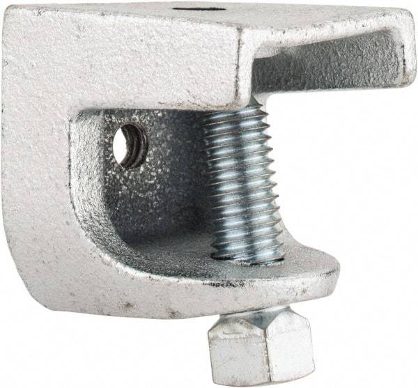 Thomas & Betts - 1" Max Flange Thickness, 3/8-16" Rod Standard Beam Clamp - 1,300 Lb Capacity, Malleable Iron - Exact Tool & Supply