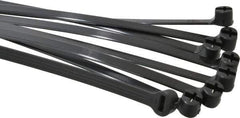 Thomas & Betts - 8-3/4" Long Black Nylon Standard Cable Tie - 120 Lb Tensile Strength, 1.27mm Thick, 50.8mm Max Bundle Diam - Exact Tool & Supply