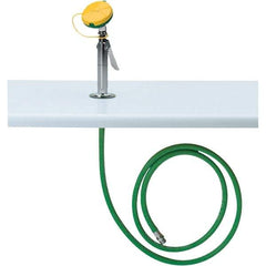 Haws - 5" Wide x 104" High, Deck Mount, Plastic Bowl, Eye & Face Wash Station - 6" Inlet, 250 psi Flow, 12 GPM Flow Rate - Exact Tool & Supply