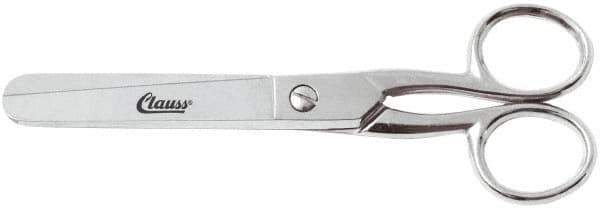 Clauss - 2" LOC, 6" OAL Carbon Steel Blunt Point Scissors - For Paper, Fabric - Exact Tool & Supply