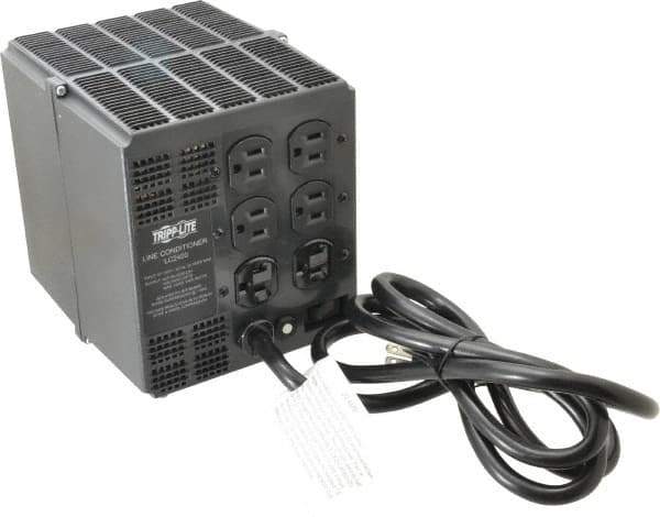 Tripp-Lite - 6 Outlets, 140 Volt Max Input, 2,400 VA, Portable Power Conditioner - 120 VAC Output, 6 Inch Wide x 7 Inch High x 9-1/2 Inch Deep - Exact Tool & Supply