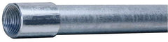 Made in USA - 1" Trade Size, 10' Long, Rigid Conduit - Steel, 1" ID - Exact Tool & Supply