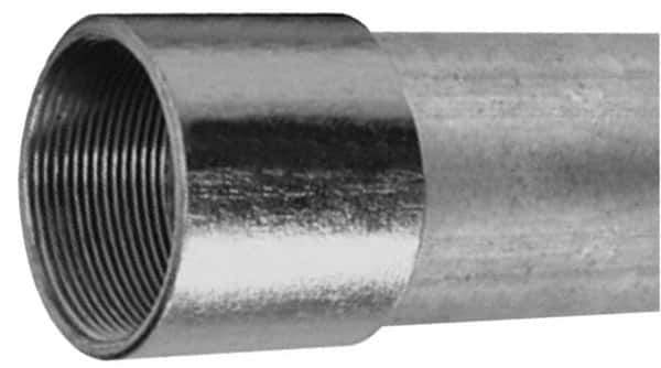 Made in USA - 3-1/2" Trade Size, 10' Long, Rigid Conduit - Steel, 3-1/2" ID - Exact Tool & Supply