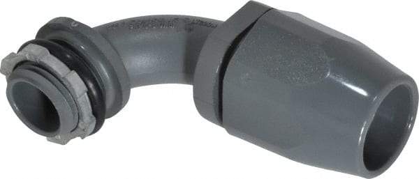 Thomas & Betts - 1/2" Trade, Thermoplastic Threaded Angled Liquidtight Conduit Connector - Insulated - Exact Tool & Supply