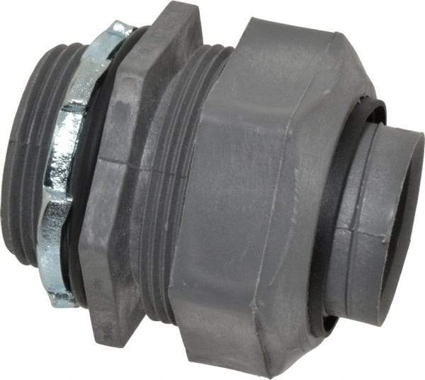 Thomas & Betts - 1-1/4" Trade, Thermoplastic Threaded Straight Liquidtight Conduit Connector - Insulated - Exact Tool & Supply