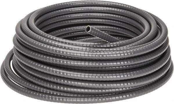 Thomas & Betts - 3/8" Trade Size, 100' Long, Flexible Liquidtight Conduit - PVC, 0.489" ID, Gray - Exact Tool & Supply