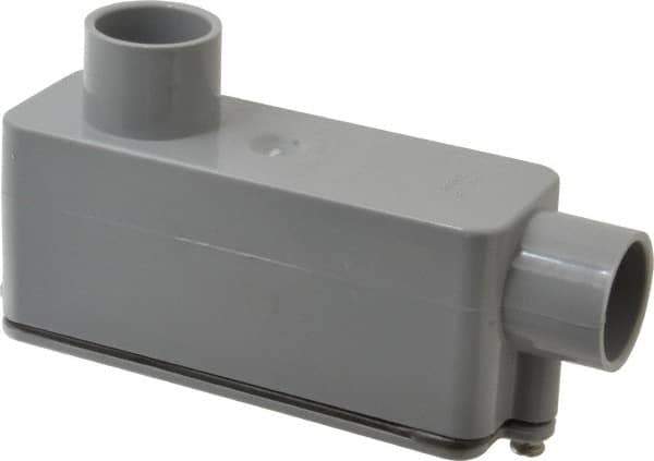 Thomas & Betts - LB Body, 3/4" Trade, IMC, Rigid PVC Conduit Body - Oval, 6-9/32" OAL, 12 cc Capacity - Exact Tool & Supply