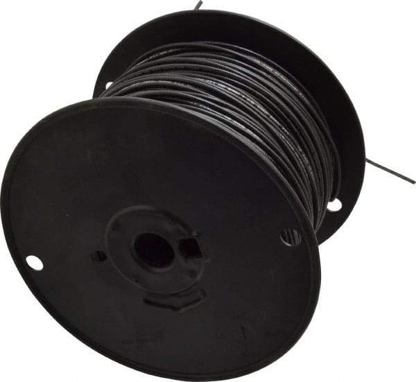 Southwire - 18 AWG, 16 Strand, Black Machine Tool Wire - PVC, Acid, Moisture and Oil Resistant, 500 Ft. Long - Exact Tool & Supply