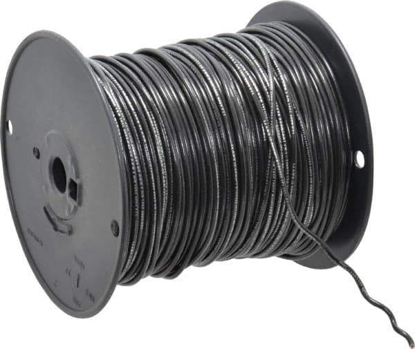 Southwire - 14 AWG, 41 Strand, Black Machine Tool Wire - PVC, Acid, Moisture and Oil Resistant, 500 Ft. Long - Exact Tool & Supply