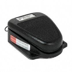 LINEMASTER - 1 Treadle, 15 Amp, 1/2 hp, Momentary (MO), DPDT, Electric Foot Switch - 1 NEMA Rated, IP20, Cast Iron, 4-1/2" Long x 3-1/2" Wide x 1-3/4" High - Exact Tool & Supply