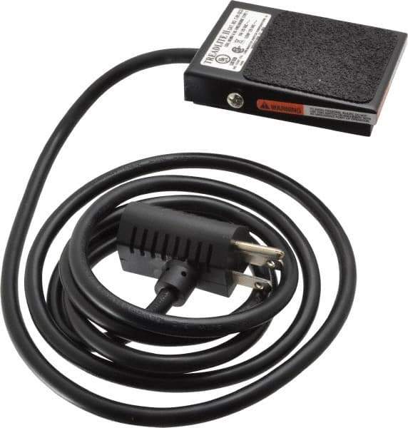 LINEMASTER - 1 Treadle, 10 Amp, 1/2 hp, Momentary (MO), SPDT, Electric Foot Switch - 1 NEMA Rated, IP20, Steel, 3-1/2" Long x 2.63" Wide x 1" High - Exact Tool & Supply