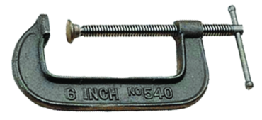 540 Series Ductile Alloy C-Clamp, 6" Capacity, 2450 lbs Clamp force, 5/8" Spindle Diameter - Exact Tool & Supply
