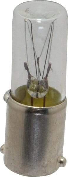 Value Collection - 120 Volt, Incandescent Miniature & Specialty T2-1/2 Lamp - Miniature Bayonet Base - Exact Tool & Supply