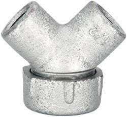 Thomas & Betts - 1/2" Trade, Iron Threaded Angled Rigid/Intermediate (IMC) Conduit Elbow - Noninsulated - Exact Tool & Supply