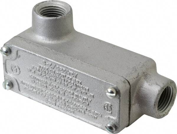 O-Z/Gedney - LL Body, 1/2" Trade, Rigid Malleable Iron Conduit Body - Rectangle, 3.69" OAL, Hazardous Locations - Exact Tool & Supply