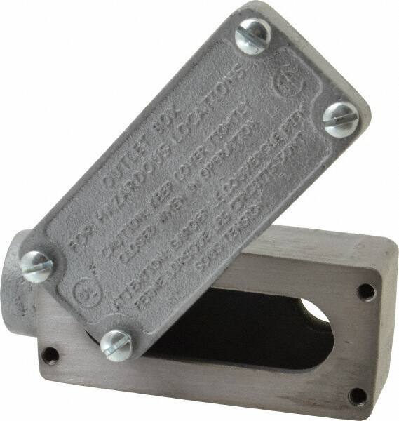 O-Z/Gedney - LB Body, 3/4" Trade, Rigid Malleable Iron Conduit Body - Rectangle, 1" OAL, Hazardous Locations - Exact Tool & Supply