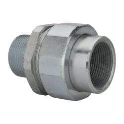 Thomas & Betts - 1-1/4" Trade, Steel Threaded Straight Rigid/Intermediate (IMC) Conduit Male Union - Noninsulated - Exact Tool & Supply