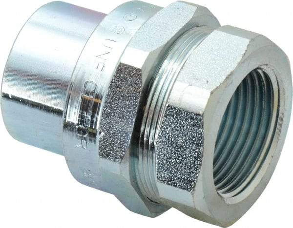 Thomas & Betts - 1" Trade, Steel Threaded Straight Rigid/Intermediate (IMC) Conduit Female Union - Noninsulated - Exact Tool & Supply