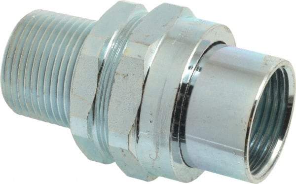 Thomas & Betts - 1" Trade, Steel Threaded Straight Rigid/Intermediate (IMC) Conduit Male Union - Noninsulated - Exact Tool & Supply