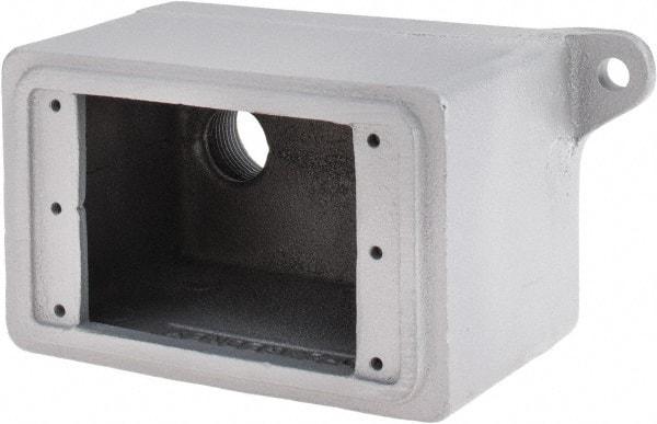 O-Z/Gedney - 1 Gang, 3/4" Knockouts, Iron Rectangle Outlet Box - Weather Resistant - Exact Tool & Supply