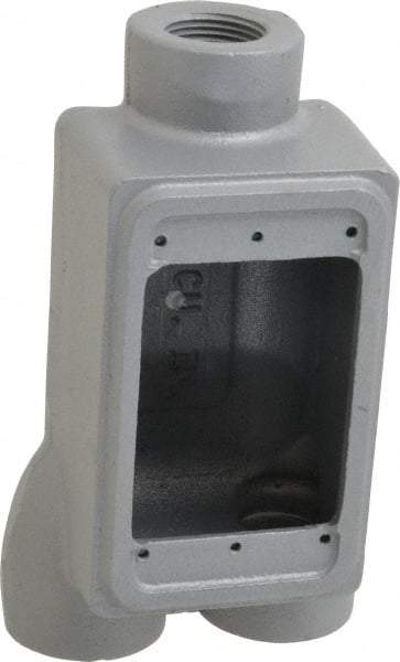 O-Z/Gedney - 1 Gang, 3/4" Knockouts, Iron Rectangle Outlet Box - Weather Resistant - Exact Tool & Supply