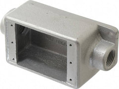 Thomas & Betts - 1 Gang, (2) 1/2" Knockouts, Iron Rectangle Device Box - 5.38" Overall Height x 2-3/4" Overall Width x 2" Overall Depth - Exact Tool & Supply