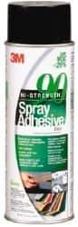 3M - 24 oz Aerosol Clear Spray Adhesive - High Tack, 200°F Heat Resistance, 50 Sq Ft Coverage, High Strength Bond, 30 min Max Bonding Time, Flammable, Series High-Strength 90 - Exact Tool & Supply