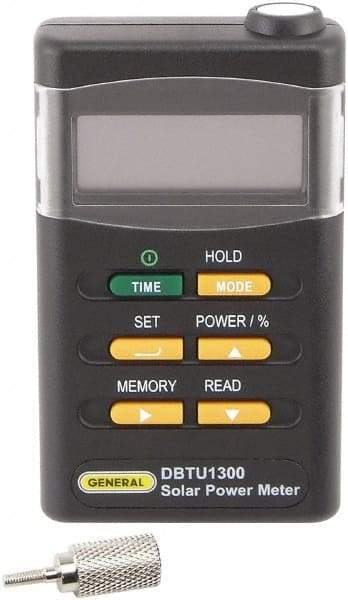 General - LCD Display Power Meter - Includes Batteries, Carrying Case, Tripod Mounting Screw, User Manual - Exact Tool & Supply