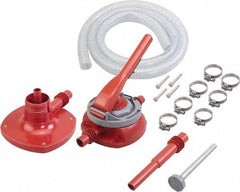 PRO-LUBE - 1" Outlet, 4.4 GPM, Polyacetal Hand Operated Diaphragm Pump - For 2" Bung Drums, For Antifreeze, Diesel, Kerosene, Mineral Oils, Sea Water, Water & Gasoline - Exact Tool & Supply