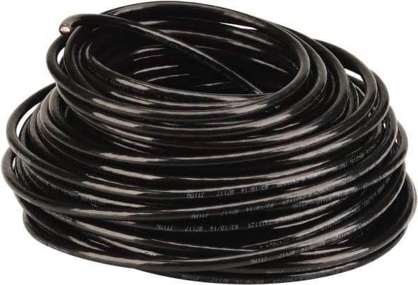 Southwire - THHN/THWN, 6 AWG, 55 Amp, 100' Long, Stranded Core, 19 Strand Building Wire - Black, Thermoplastic Insulation - Exact Tool & Supply